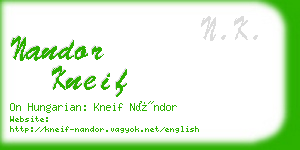 nandor kneif business card